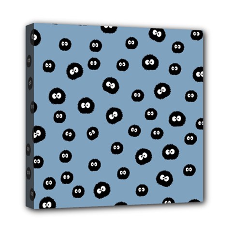 Totoro - Soot Sprites Pattern Mini Canvas 8  X 8  (stretched) by Valentinaart