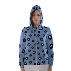 Totoro - Soot Sprites Pattern Hooded Windbreaker (women) by Valentinaart