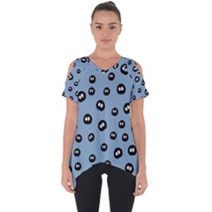 Totoro - Soot Sprites Pattern Cut Out Side Drop Tee by Valentinaart