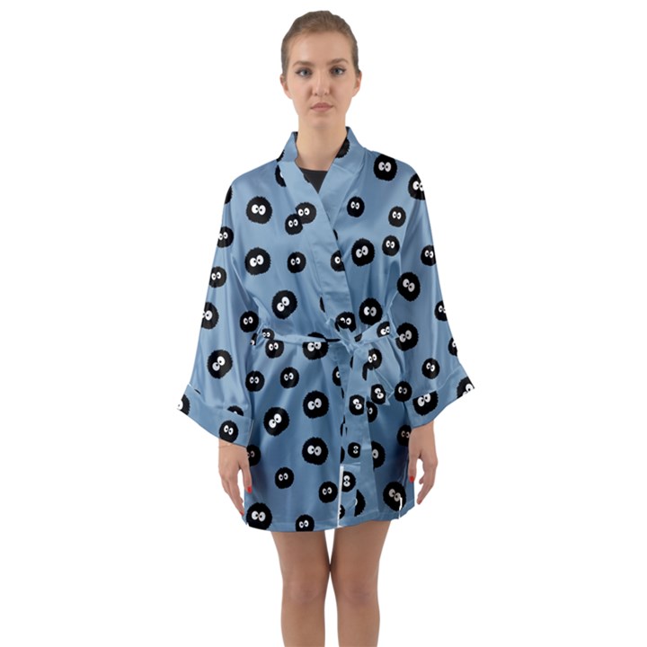 Totoro - Soot Sprites Pattern Long Sleeve Kimono Robe