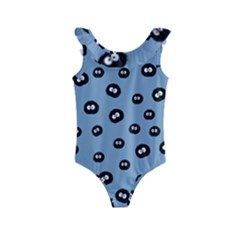 Totoro - Soot Sprites Pattern Kids  Frill Swimsuit by Valentinaart