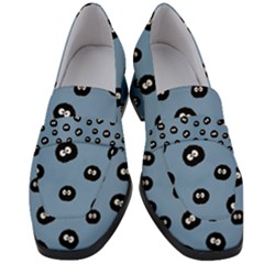 Totoro - Soot Sprites Pattern Women s Chunky Heel Loafers by Valentinaart