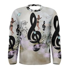 Dancing On A Clef Men s Long Sleeve Tee by FantasyWorld7