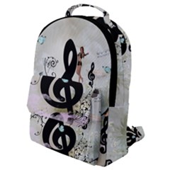 Dancing On A Clef Flap Pocket Backpack (small)