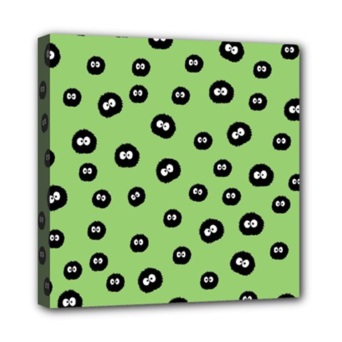 Totoro - Soot Sprites Pattern Mini Canvas 8  X 8  (stretched) by Valentinaart