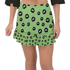 Totoro - Soot Sprites Pattern Fishtail Mini Chiffon Skirt