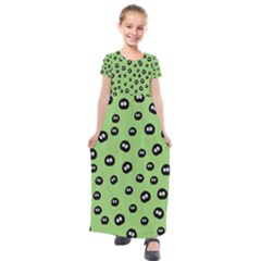 Totoro - Soot Sprites Pattern Kids  Short Sleeve Maxi Dress by Valentinaart