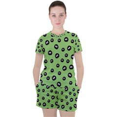 Totoro - Soot Sprites Pattern Women s Tee And Shorts Set