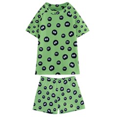 Totoro - Soot Sprites Pattern Kids  Swim Tee And Shorts Set