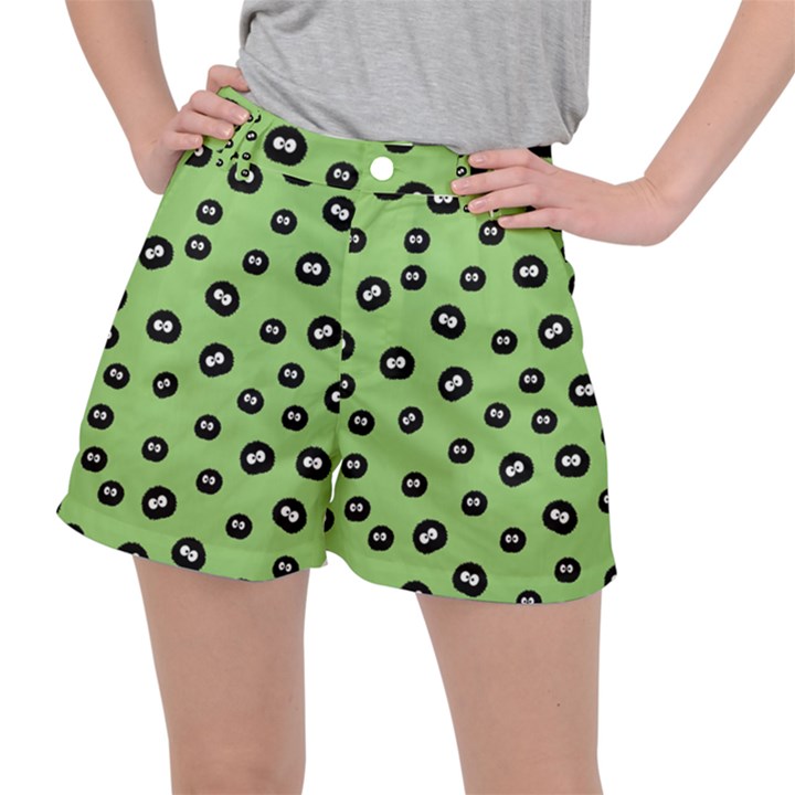 Totoro - Soot Sprites Pattern Stretch Ripstop Shorts