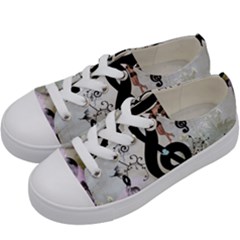 Dancing On A Clef Kids  Low Top Canvas Sneakers by FantasyWorld7