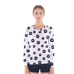 Totoro - Soot Sprites Pattern Women s Long Sleeve Tee