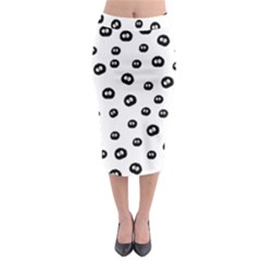 Totoro - Soot Sprites Pattern Midi Pencil Skirt by Valentinaart