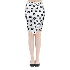 Totoro - Soot Sprites Pattern Midi Wrap Pencil Skirt by Valentinaart