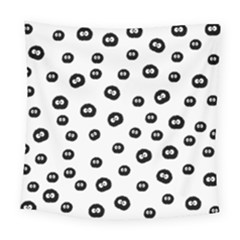 Totoro - Soot Sprites Pattern Square Tapestry (large) by Valentinaart