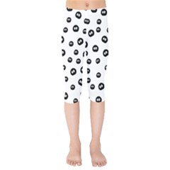 Totoro - Soot Sprites Pattern Kids  Capri Leggings  by Valentinaart