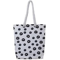 Totoro - Soot Sprites Pattern Full Print Rope Handle Tote (small) by Valentinaart