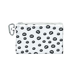 Totoro - Soot Sprites Pattern Canvas Cosmetic Bag (small) by Valentinaart