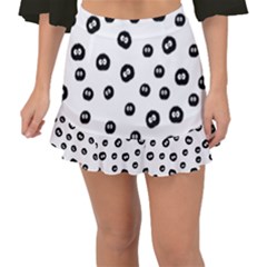 Totoro - Soot Sprites Pattern Fishtail Mini Chiffon Skirt