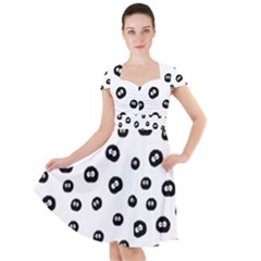 Totoro - Soot Sprites Pattern Cap Sleeve Midi Dress