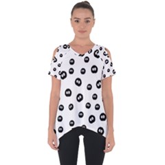 Totoro - Soot Sprites Pattern Cut Out Side Drop Tee by Valentinaart