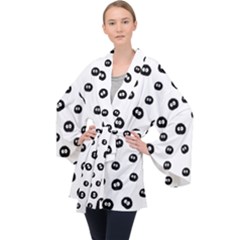 Totoro - Soot Sprites Pattern Velvet Kimono Robe