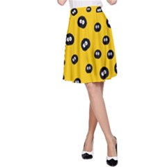 Totoro - Soot Sprites Pattern A-line Skirt by Valentinaart