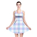 Gingham Duo Aqua On Lavender Reversible Skater Dress View1