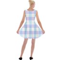 Gingham Duo Aqua On Lavender Velvet Skater Dress View2