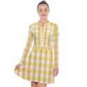 Gingham Duo Orange On Yellow Long Sleeve Panel Dress View1