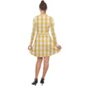 Gingham Duo Orange On Yellow Long Sleeve Panel Dress View2