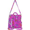 Dinosaurs - Fuchsia Crossbody Backpack View3