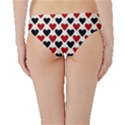 Red & Black Hearts - Eggshell Hipster Bikini Bottoms View2