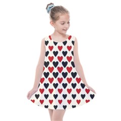 Red & Black Hearts - Eggshell Kids  Summer Dress by WensdaiAmbrose