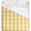 Gingham Duo Orange On Yellow Duvet Cover (King Size) View1