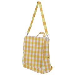 Gingham Duo Orange On Yellow Crossbody Backpack