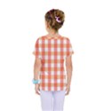 Gingham Duo Red On Orange Kids  One Piece Tee View2