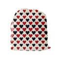 Red & Black Hearts - Eggshell Drawstring Pouch (XL) View2