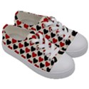 Red & Black Hearts - Eggshell Kids  Low Top Canvas Sneakers View3