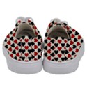 Red & Black Hearts - Eggshell Kids  Low Top Canvas Sneakers View4