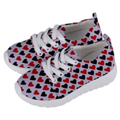 Red & White Hearts- Lilac Blue Kids  Lightweight Sports Shoes by WensdaiAmbrose