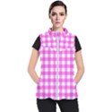 Gingham Duo Fuschia On Pink Women s Puffer Vest View1