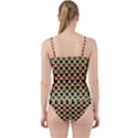 Red & Black Hearts - olive Cut Out Top Tankini Set View2