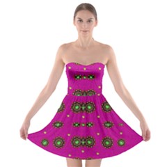 Stars In Fern And Love Ornate Strapless Bra Top Dress by pepitasart