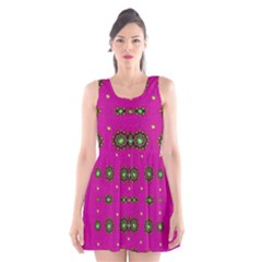 Stars In Fern And Love Ornate Scoop Neck Skater Dress by pepitasart