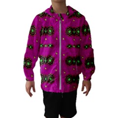 Stars In Fern And Love Ornate Hooded Windbreaker (kids) by pepitasart