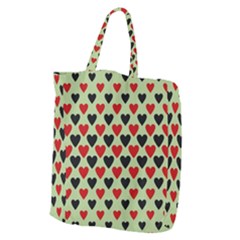 Red & Black Hearts - Olive Giant Grocery Tote by WensdaiAmbrose