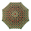 Red & Black Hearts - olive Golf Umbrellas View1