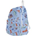 Dinosaurs - baby blue Foldable Lightweight Backpack View4