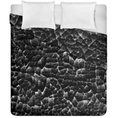 Black And White Grunge Cracked Abstract Print Duvet Cover Double Side (california King Size) by dflcprintsclothing